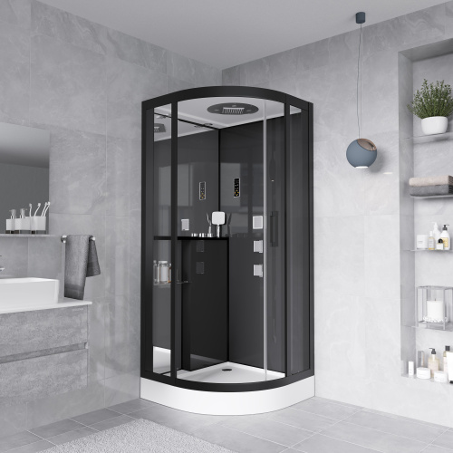 Душевая кабина Grossman GR241 100х100 четверть круга с крышей ориентация универсальная - фото 2